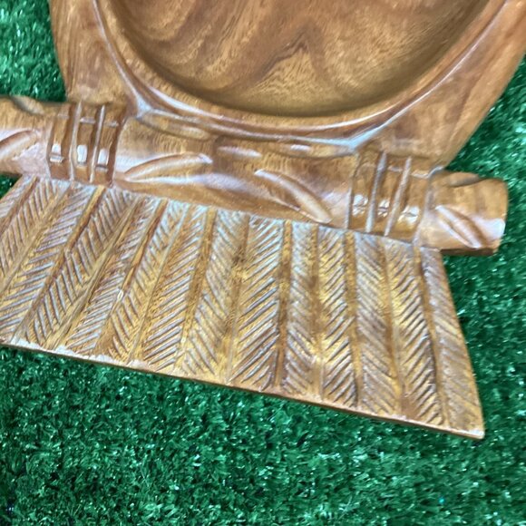 Vintage Wooden Owl Platter Large - Picture 5 of 15